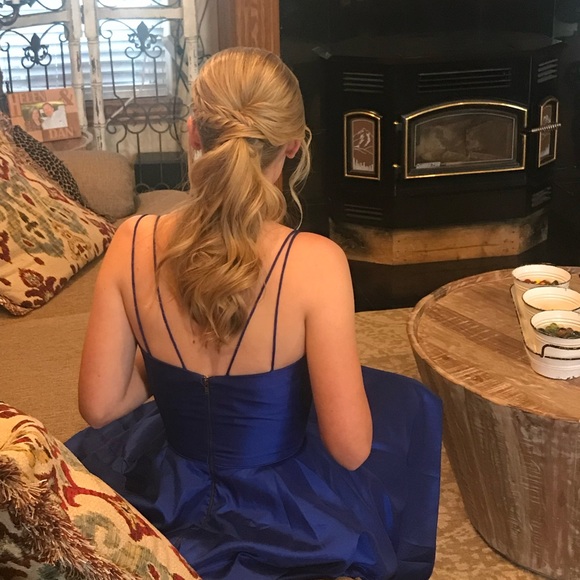 Royal blue Sherri Hill Homecoming dress - Picture 3 of 5